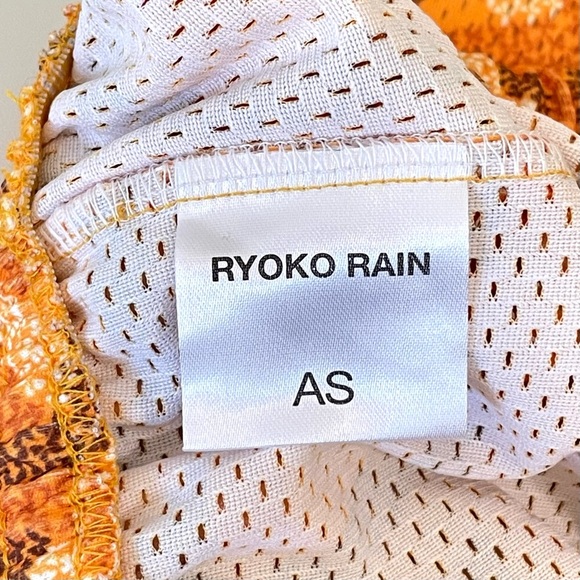 Ryoko Rain Designerr Shorts Printed Mesh R Patch Artists Athletes Orange Small - Picture 11 of 16